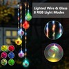 LUJII Solar Wind Chime Hummingbird Feeders for Outdoors, Lighted LED