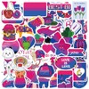 MEPLUM 100 PCS Bisexual Pride Stickers Bulk, Bi Bisexual Stuff