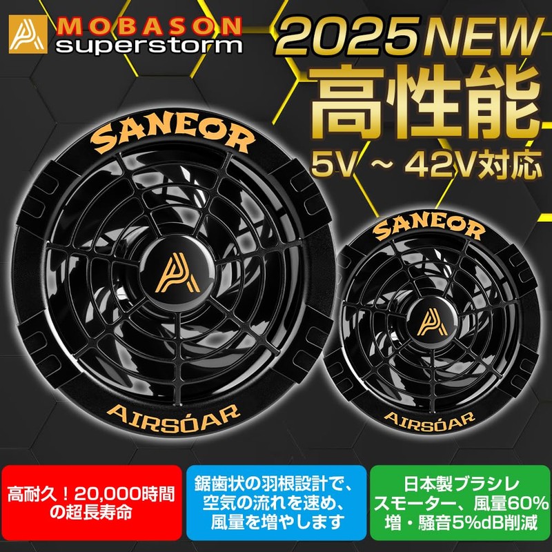 Work Clothes Fan with DC Connection Cable, Compatible with 5V