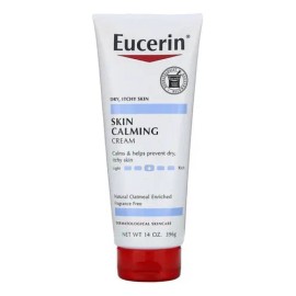 Eucerin Crema Skin Calming 396 g Hidratante Calmante con Avena Natural y Emolientes Dermatológico Alivio Inmediato Piel Seca Sensible o con Picazón,  