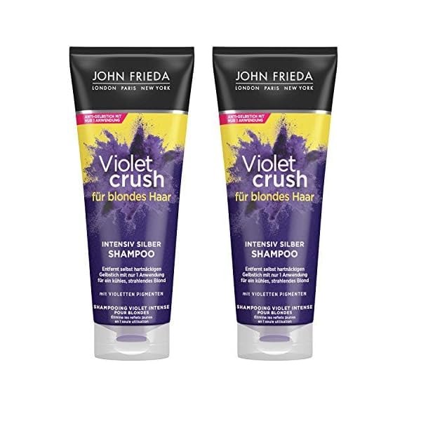 John Frieda Violet Crush Intensiv-Silber-Shampoo - Anti-Gelbstich - Auch gegen