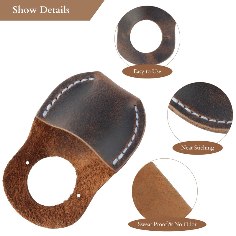 Toprank Leather Thumb Guard for Wood Carving - Premium Full