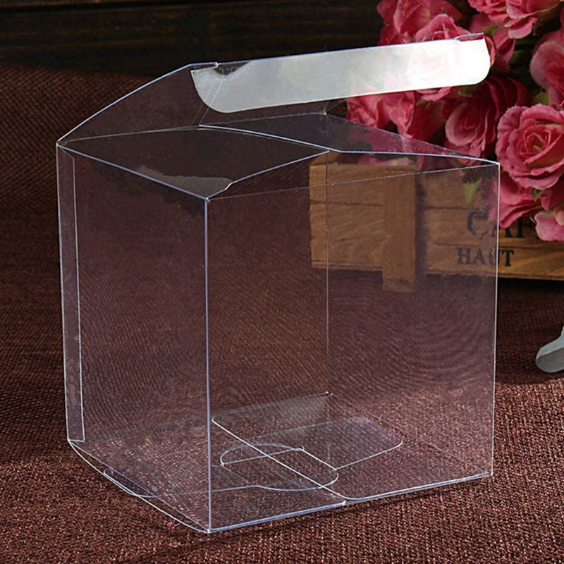 Transparent Packaging Box Set: 100 Pieces Transparent Gift Boxes Macaron
