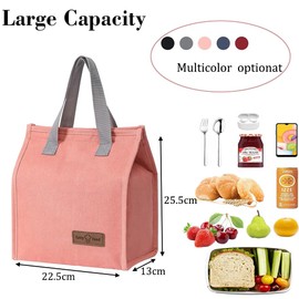 Lunch Bag Cool Bag Insulated Lunch Bag for Women Men, Reusable Leak-Proof Cooler Bag Thermal Lunch Box for Kids Girls Boys Adults, Lunch Bags for Work School Picnic Travel (Pink)