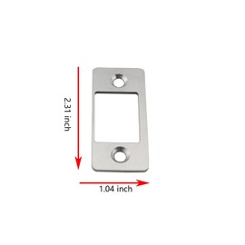 YHXiXi 2PCS Silver Stainless Steel Latch Restorer Strike Plates Dead Lock Catcher Strikers Deadbolt Restorer Strike Plates Round Corner Strike for Home Security Door Repair Fix