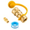 1/2" QDD LP Gas Quick Connect Fitting, Natural Propane Gas