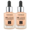 Catrice HD Liquid Coverage Foundation 30ml, No. 030 Sand Beige, 2 pcs / 캐트리스 HD 리퀴드 커버리지 파운데이션 30ml, 030호 샌드베이지, 2개