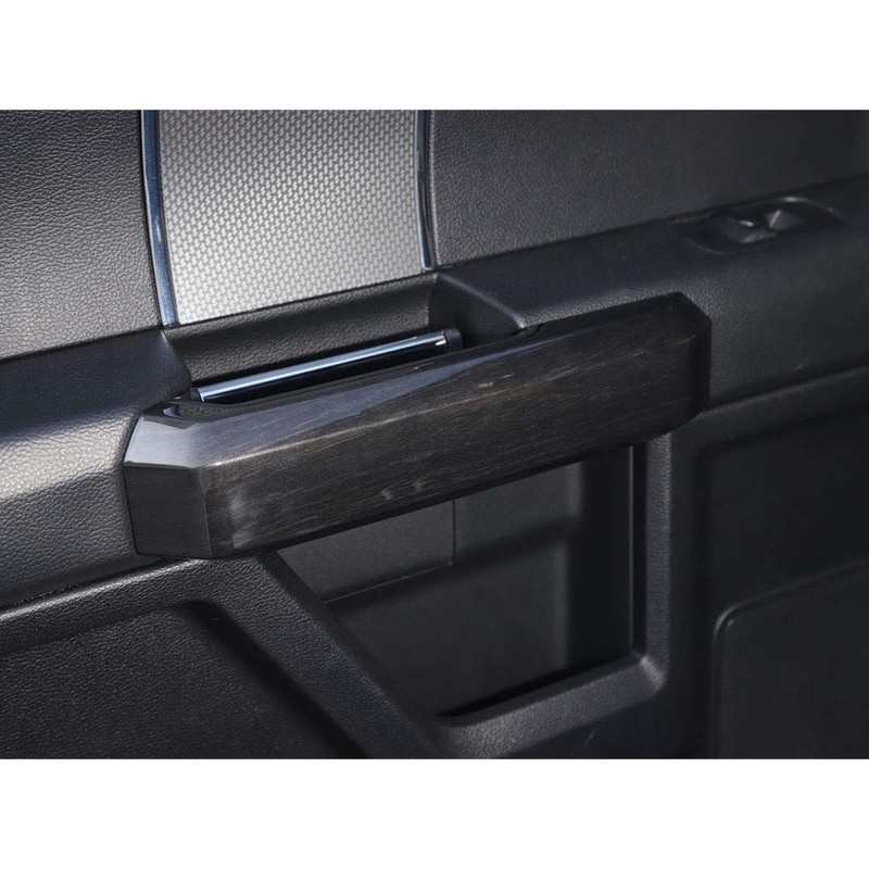 Voodonala Black Wood Grain Inner Door Handle Covers Trim for