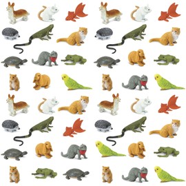 Safari Ltd. Pets Bulk Bag - Set of Miniature Toy Pet Figurines - 48 Piece Collection for Boys, Girls & Kids Age 3+