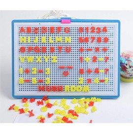 RUIXIB Mosaic Plug-In Game Educational Toy Building Blocks Puzzle Peg Balls Mushroom Nails DIY Creative Board Toy Learning Fun 296/592/980 Pieces Puzzle Learning Toy for Boys Girls