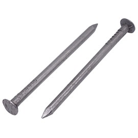 (Pack of 50) Carbon Steel 3.5 x 60 mm Construction Nails Flat Round Head Multipurpose Common Wire Nails Woodworking (50, 3.5 x 60 mm)