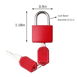 6 Pcs Luggage Locks with Keys, Locker Lock Small Luggage Padlocks, Suitcase Locks Metal Keyed Padlock for School Gym