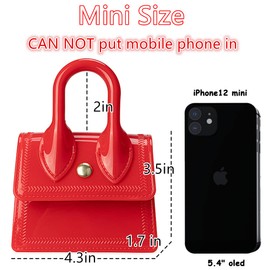 Crossbody Bag Mini Toddler Purse with Signle Handle for Little Girl Kids Cute Handbags Shoulder Messenger Bag (Red)