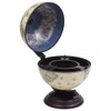 FAMIROSA Tabletop Globe Bar Wine Stand Eucalyptus Wood Green