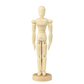 Mannequin Body, Wooden Manikin Body Drawing Mannequin Artist Manikin with Stand and Flexible Joints for Decoration Sketching & Painting (5.5")