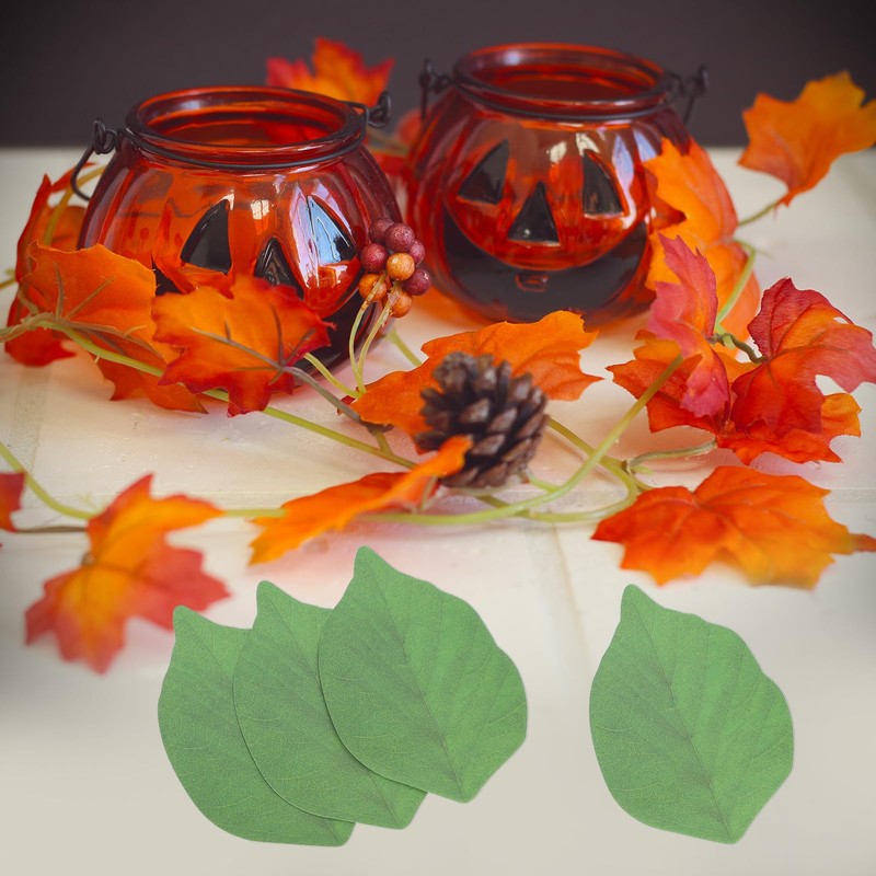 MECCANIXITY 50 Pack Artificial Leaves Fall Leave Cutouts Thanksgiving Day