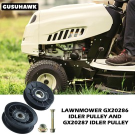 GUSUHAWK GX20286 Idler Pulley with GX20287 Idler Pulley Replace John Deere GX20286 AUC20392, John Deere GX20287 AUC20393 for John Deere 1642HS 1742HS L105 L108 L118 L120 L1742 L2048 LA155 Lawn Tractor