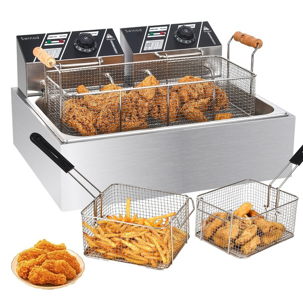 Commercial Deep Fryer with Basket for Restaurant or Home Use,