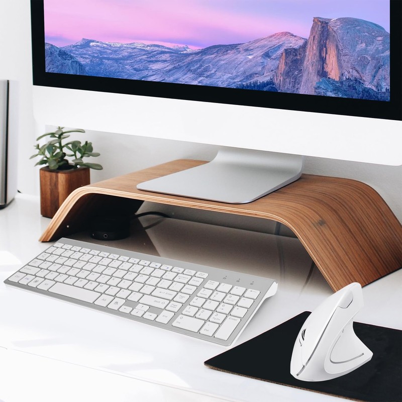 2.4GHz Wireless Vertical Ergonomic Mouse and Keyboard Combo Ultra-Thin Portable