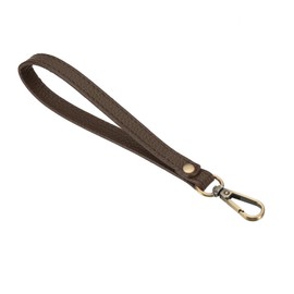 PATIKIL 8 Inch Wristlet Strap, PU Leather Wristlet Keychain Wrist Strap Replacement with Bronze Metal Key Ring Lock for Wallet Purse Key, Coffee