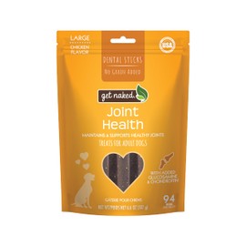 Get Naked Grain Free 1 Pouch 6.6 Oz Joint Health Dental Chew Sticks, Large