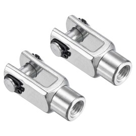 PATIKIL Air Cylinder Rod Clevis End 2 Pack 42mm Length M8x1.25 Female Thread Y Connector, Silver