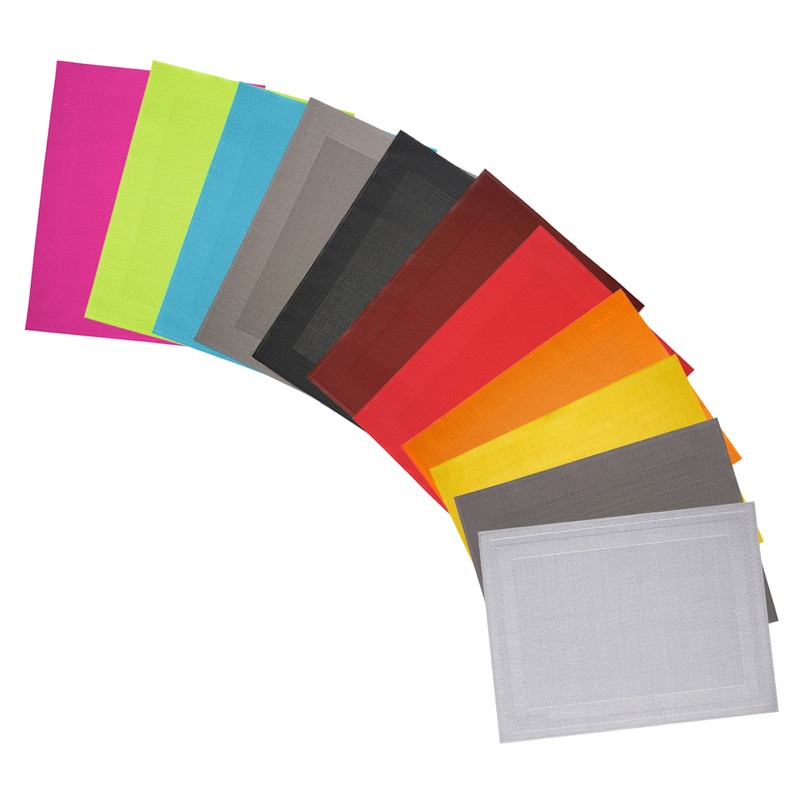 Westmark Tischsets/Platzsets, 4 Stück, 42 x 32 cm, Synthetik, Anthrazit/Grau,
