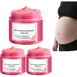 Crema para estrías con agua de rosas y glicerina, crema corporal hidratante de 3.53 oz para mejorar la elasticidad e hidratación la piel, 3 piezas para decoración del hogar