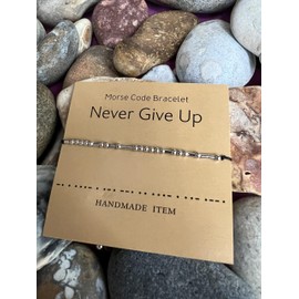Wish Bracelets, Morse Code Bracelet, Secret Message, Gift Bracelets, Bff Bracelets, Wish Bracelets (Never Give Up)