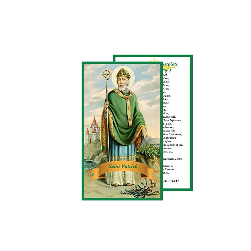 Saint Patrick Breastplate Prayer Card Blessed By His Holiness Pope