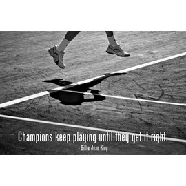ART.COM Wall Photo Billie Jean King Champions Quote, 18" x 12"