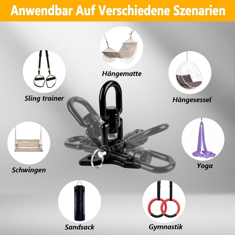 Awroutdoor Ceiling Hook, Hanging Chair, Stainless Steel, Heavy Duty Ceiling