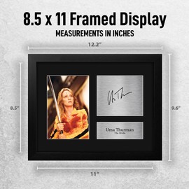HWC Trading Uma Thurman Kill Bill The Bride Framed Gifts Printed Signed Autograph Picture for Movie Memorabilia Fans - US Letter Size