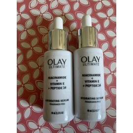 Olay Ultimate Niacinamide + Vitamin E + Peptide 24 Hydrating Serum, 1.3oz (2 Ct)