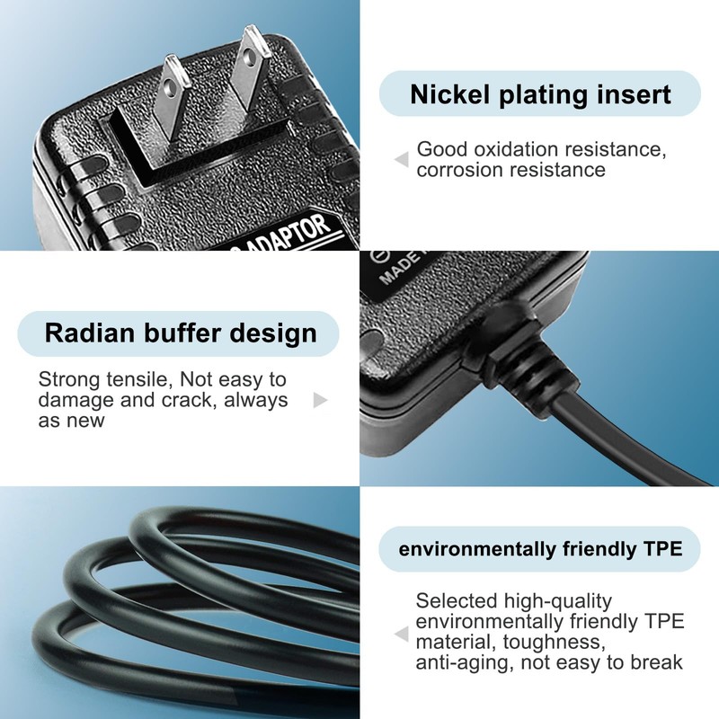 12V Charger for Audio Technica Turntable Charger Power Cord for