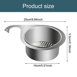 AWAVM Stainless Steel Swan Sink Strainer Basket, Extractable Multifunctional Drain Basket, Kitchen Sink Drain Basket, Sink Strainer Corner for Filter Waste and Wash Vegetables Fruits