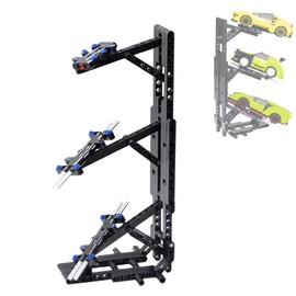 Display Stand Compatibility with Speed Champion Cars，Upgraded 3-Tier Car Showcase Shelf (Cars Not Included), Display Building Kit for Kids, Boys and Girls