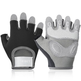 UTEBIT Gym Gloves for Women, Weight Lifting Workout Gloves with Wrist Support Rubber Padded Full Palm Protection, Breathable Pink Cycling Gloves for Training, Exercise, Fitness