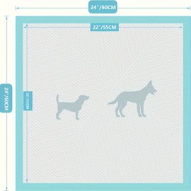 Extra Absorbent Dog Pee Pads 24"x24" [100 Count] | Puppy Training Pads Leak-Proof 6-Layer Design - Pet Potty Pads for Dogs, Puppies, Cats, and Rabbits (100, 24*24)