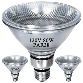 Lachesan PAR38 Halogen Flood Light Bulbs 2 Pcs, 80W Equivalent, 120V, E26 Base, 2700K Warm White Light for Indoor and Outdoor