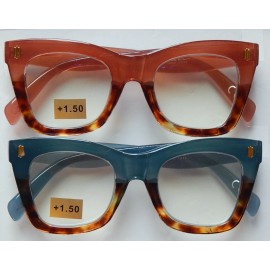 NICOLE MILLER 2-PK PREMIUM BLUE LIGHT FILTER READING GLASSES READERS +1.50 NEW