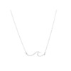 RUIZHEN Simple Ocean Wave Pendant Necklace Sea Beach Jewelry (silver)