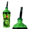 The Hulk 3D Figurine Plastic Tumbler Beaker with Flexi Straw