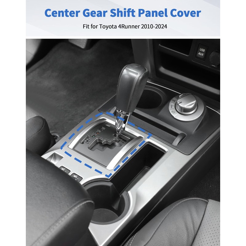 DSWSQ LHD Matte Black Center Gear Shift Panel Cover Trim