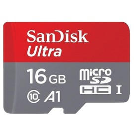 SanDisk 16GB Ultra Micro SD Memory Card Class 10 Works with Canon Ivy CLIQ+, Ivy CLIQ, Instant Film Camera (SDSQUAR-016G-GN6MN) Bundle with (1) Everything But Stromboli SD & MicroSD Card Reader