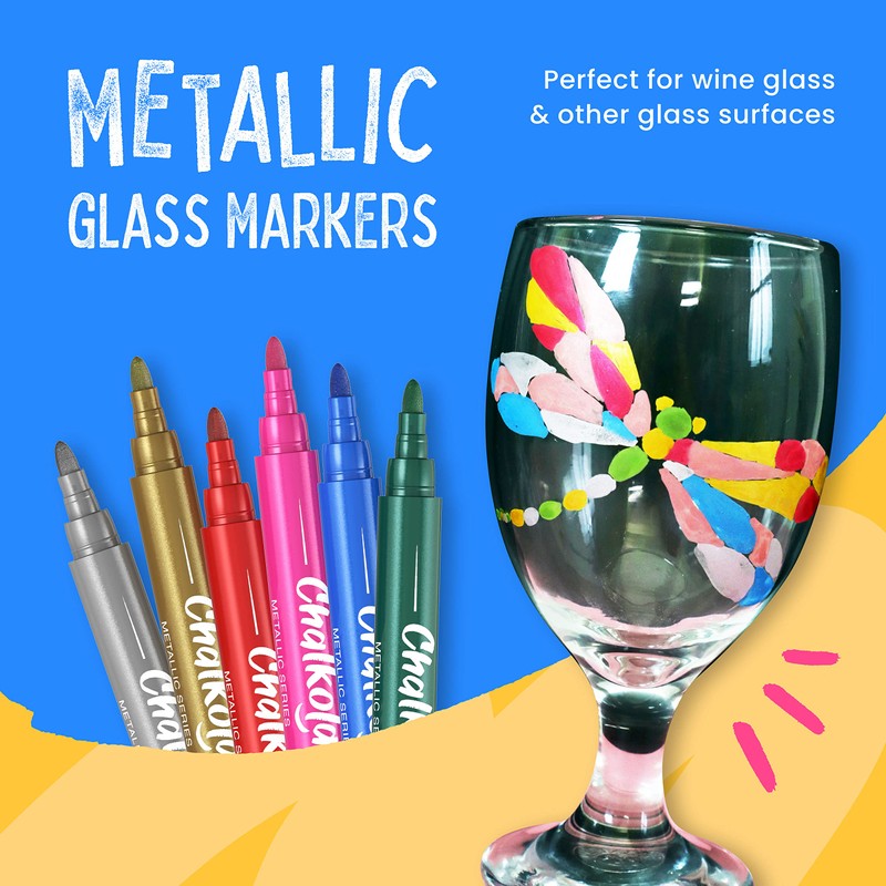 Chalk Pens & Metallic Colours (Pack of 21) Neon Chalk