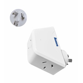 Basecn AU Plug Outlet Extender, 3-Prong Grounded Wall Splitter, 3 Way Outlet Wall Adapter, Cruise Ship Essentials, Multi Plug for Bathroom, Kitchen, Office and Travelling (1 Pack White)