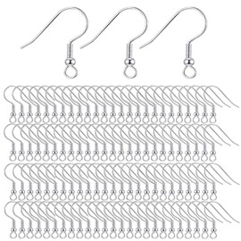 NXPWRC 100 Pieces Earring Hooks, Earring Making Set, Diy Jewelry Accessories, Earring Making Supplies, Metal Earring Accessories