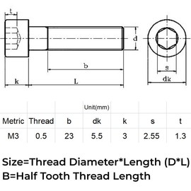 M3 Black Hexagon Socket Screw, 12.9 Degree Alloy Carbon Steel Connector, Repair Tool Accessories, 4-50 mm, with High Strength (M3 x 10 mm, 50 Pieces/Pack)