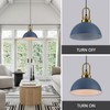 ALAISLYC Blue Pendant Lights Kitchen Island Industrial Adjustable Height Vintage